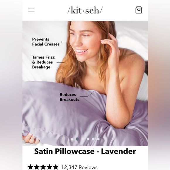 Lavender Haze Silk/Satin Pillow Cover (set of 2) - Picture 2 of 4